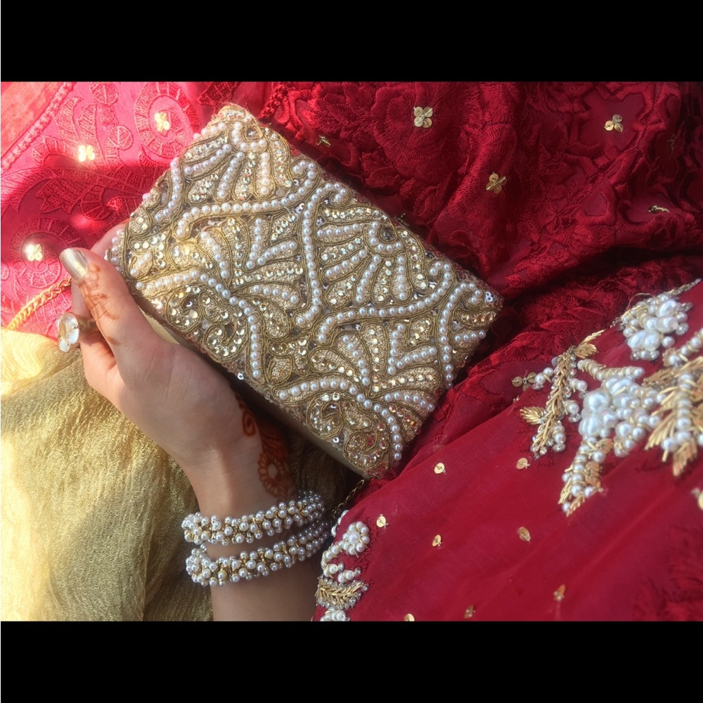 Branded handmade clutch
